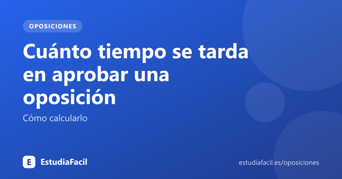 Portada del artículo: Cuánto tiempo se tarda en aprobar una oposición: cómo calcularlo