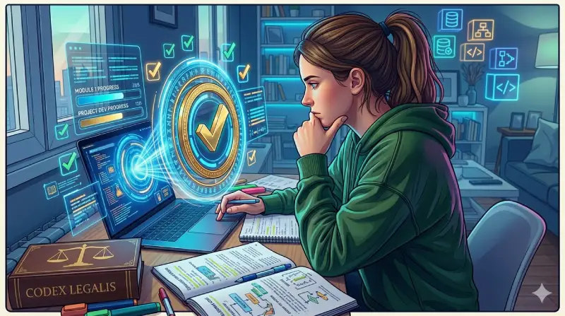 Persona practicando test del Código Penal online gratis para oposiciones en EstudiaFacil